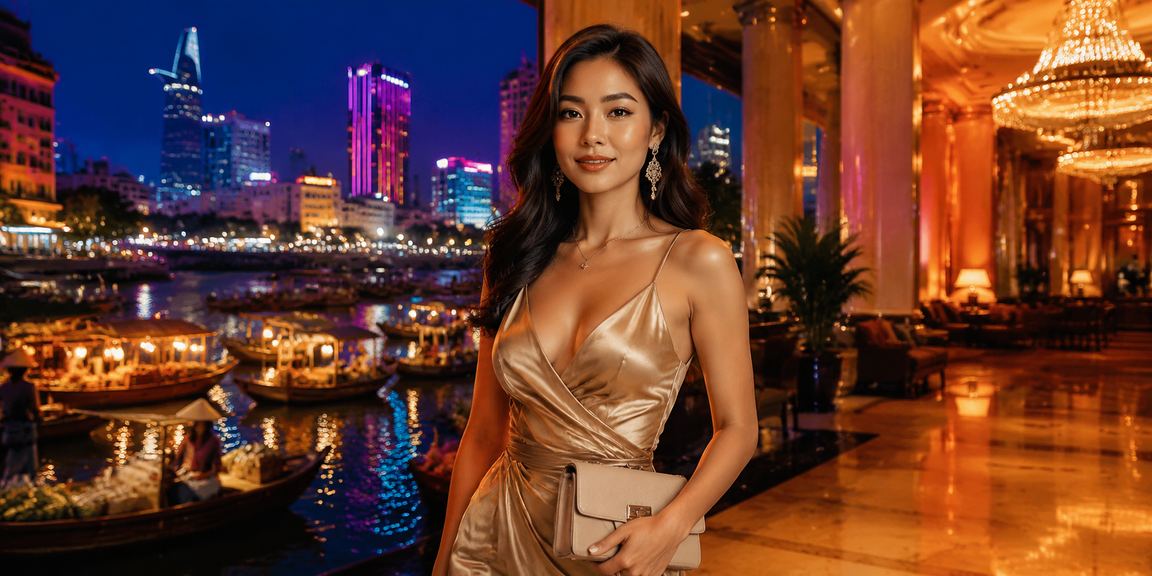 Người dùng tại TP. Hồ Chí Minh theo dõi cá cược thể thao dưới ánh đèn neon đô thị